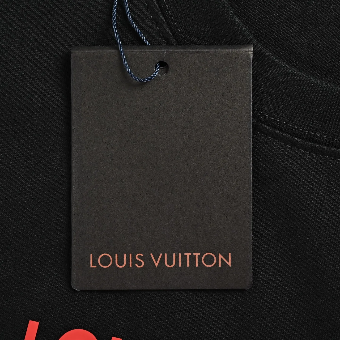 Louis Vuitton/Louis Vuitton short sleeves with red letter slogan printed on the chest